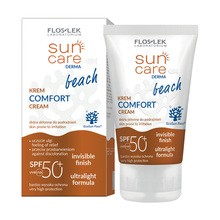 FlosLek Laboratorium Sun Care Derma Beach, krem do twarzy i ciała SPF 50+, 50 ml