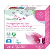 alt Masmi Girls, bawełniane wkładki higieniczne ze skrzydełkami, 12 szt.