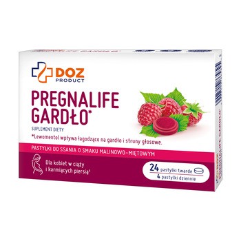 DOZ Product Pregnalife Gardło, pastylki twarde, 24 szt.