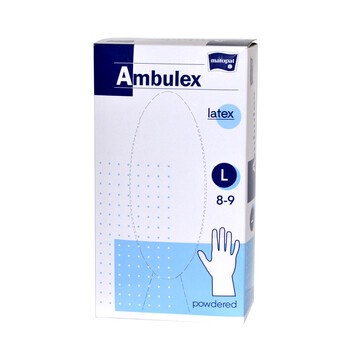 Rękawiczki Ambulex, zabiegowe, niejałowe, rozmiar L,100 szt