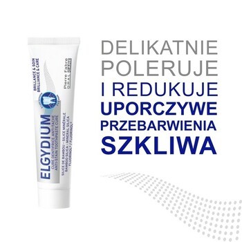 Zestaw Elgydium Whitening, pasta do zębów, wybielająca, 75 ml + Elgydium Brilliance & Care, pasta do zębów przeciw przebarwieniom, 30 ml