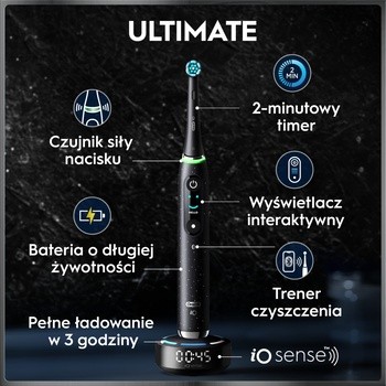 Oral-B iO 10, szczoteczka elektryczna, Cosmic Black, 1 szt.
