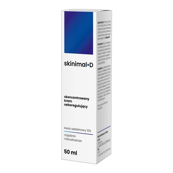 Skinimal D Skinimal D, skoncentrowany krem seboregulujący, 50 ml — Składniki i ocena