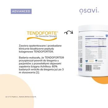 Osavi Kolagen & Elektrolity Witalność i Sport, proszek, smak owoce leśne, 390 g