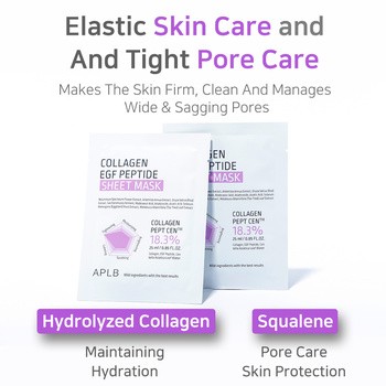 APLB Collagen EGF Peptide Sheet Mask, maska w płachcie do twarzy z kolagenem i peptydami EGF, 25 ml