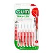 Gum Trav-Ler, szczoteczka międzyzębowa, 0,8 mm, czerwona, 6 szt.