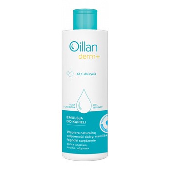Zestaw, Bebilon Prosyneo HA 3, mleko modyfikowane po 1. roku, 3 x 400 g + Oillan Derm+, emulsja do kąpieli, 200 ml