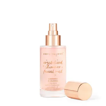 Crystallove, mgiełka do twarzy z kwarcem różowym i różą, 100 ml