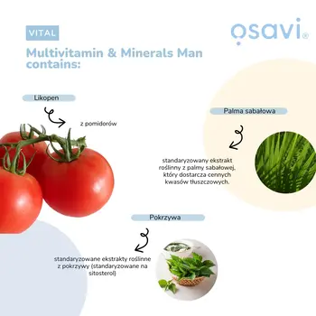 Osavi Multiwitamina i Minerały Mężczyzna, kapsułki twarde, 90 szt.