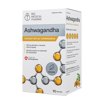 Bio Medical Pharma Ashwagandha, kapsułki twarde, 90 szt.