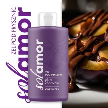 Solamor, żel pod prysznic, Plum Chocolate, 500 ml