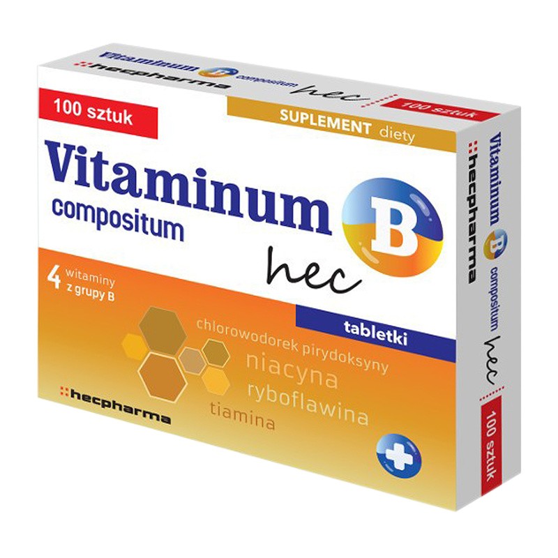 Vitaminum B Compositum Hec, Tabletki, 100 Szt.