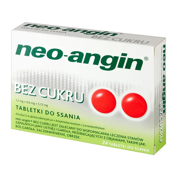 Neo-Angin bez cukru tabletki do ssania 24 szt. [Neo-Angin]