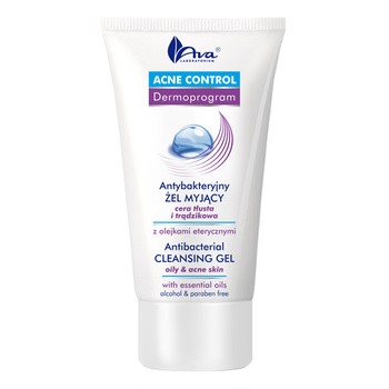 AVA Acne Control, żel myjący, antybakteryjny, skóra tłusta/trądzikowa, 20+, 150 ml