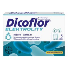 Dicoflor Elektrolity, saszetki z proszkiem, 5 szt. + 5 szt.