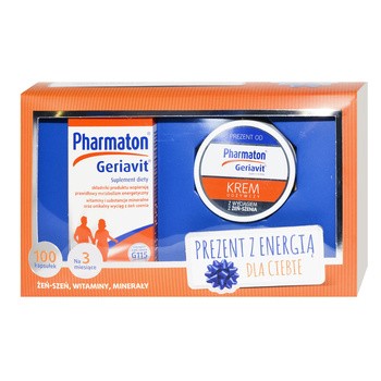 Produkt Promocyjny Pharmaton Geriavit, kapsułki, 100 szt. + krem z żeń-szeniem, 50 ml
