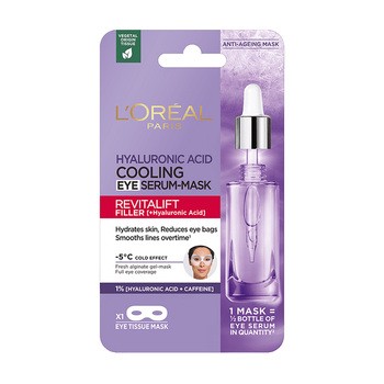 L'Oreal Paris,  Revitalift Filler, chłodząca maska z serum pod oczy, 11 g