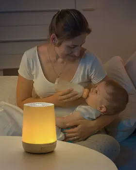 Momcozy Baby Sound Machine, inteligentny odtwarzacz dźwięków dla dzieci z lampką LED, 1 szt.