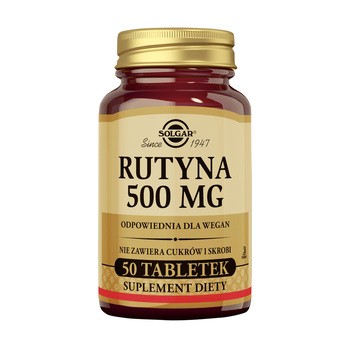 Solgar Rutyna, 500 mg, tabletki, 50 szt.