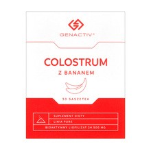 Colostrum z bananem Genactiv, proszek, saszetki, 30 szt.