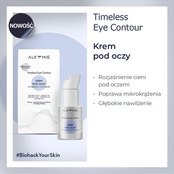 Alkmie Timeless Eye Contour, krem pod oczy z luteiną, 15 ml