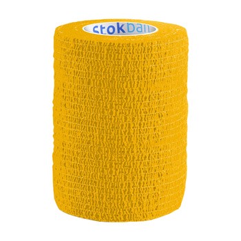 StokBan bandaż elastyczny, samoprzylepny, 4,5 m x 7,5 cm, żółty, 1 szt.