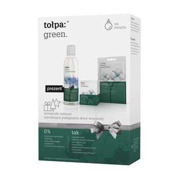 Zestaw Promocyjny Tołpa Green Twarz Nawilżanie, krem łagodzący, 50 ml + maska, 2 x 6 ml + płyn micelarny-tonik, 200 ml