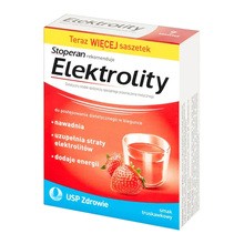 Stoperan, Elektrolity, proszek, smak truskawkowy, 7 saszetek