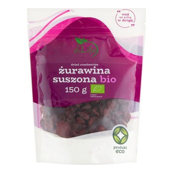 Bio Life, żurawina suszona ekologiczna BIO, 150 g