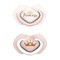 Canpol Babies, smoczek silikonowy, symetryczny, Royal Baby, 0-6 m, pink, 2 szt.
