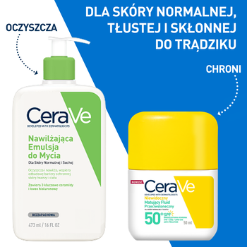 CeraVe, niewidoczny, matujący fluid SPF50+, 50 ml