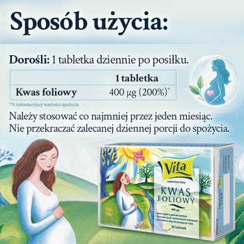Vita Kwas foliowy, tabletki, 30 szt.