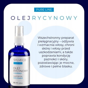 Sylveco Pure Line, olej rycynowy, 95 ml