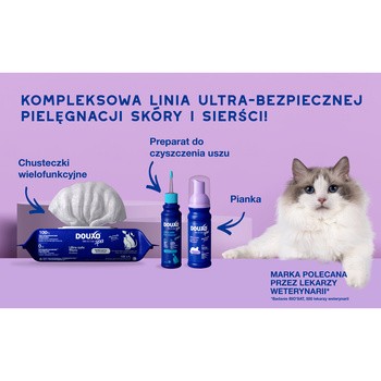 Douxo Spa Mousse, ultra-bezpieczna pianka bez spłukiwania dla kotów, 150 ml