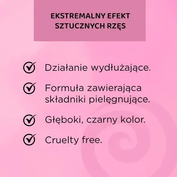 Eveline Cosmetics Extension Volume, pogrubiająco-rozdzielający tusz do rzęs False Definition 4D, czarny, 10 ml