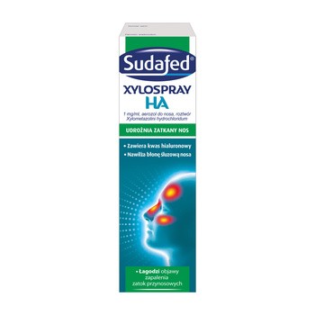 Zestaw 2x Sudafed XyloSpray HA 0,1% (1mg/ml), spray do nosa