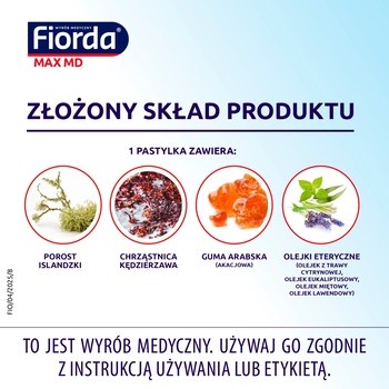 Fiorda Max MD, pastylki do ssania, 30 szt.