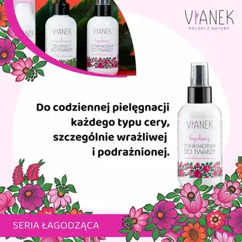 Vianek, łagodzący tonik-mgiełka do twarzy, 150 ml