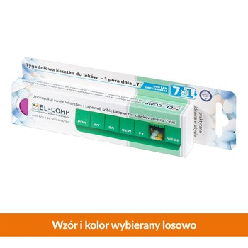 Kasetka tygodniowa, dozownik do leków "7" - jedna pora dnia,1 szt.