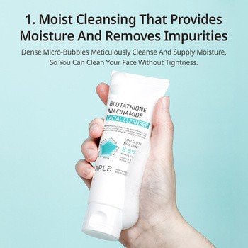 APLB Glutathione Niacinamide Facial Cleanser, oczyszczający żel do mycia twarzy z glutationem i niacynamidem, 80 ml