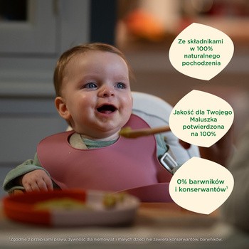 BoboVita, jabłka, banany i maliny z kaszką kukurydzianą, 6 m+, 190 g