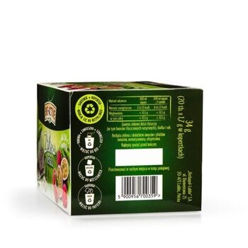 Big-Active, Zielona herbata w torebkach z maliną i marakują, 30 g (1,5 g x 20 szt.)
