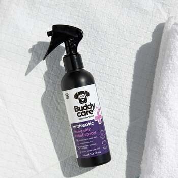 Buddycare, antyseptyczny spray na swędzącą skórę i łagodzący gorące punkty dla zwierząt, 200 ml