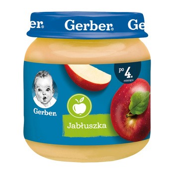 Gerber, jabłuszka, 4 m+, 125 g