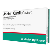 Aspirin Cardio, 100 mg, tabletki dojelitowe, (import równoległy, Medezin), 30 szt.