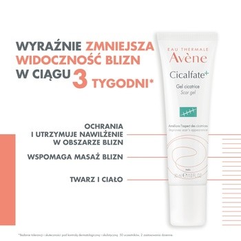 Avene Eau Thermale Cicalfate+, żel na blizny, 30 ml