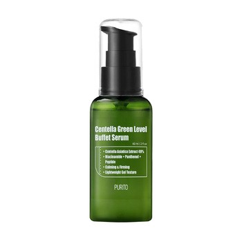 Purito, Centella Green Level Buffet Serum, regenerujące serum do twarzy z ekstraktem z wąkroty azjatyckiej, 60 ml
