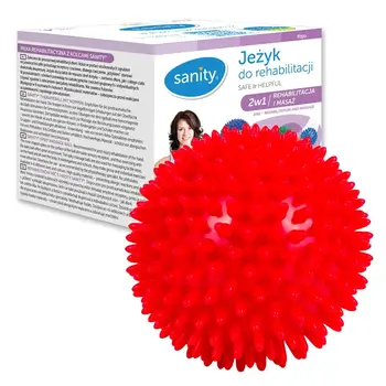 Sanity Jeżyk, piłka rehabilitacyjna z kolcami, średnica 9 cm, 1 szt.
