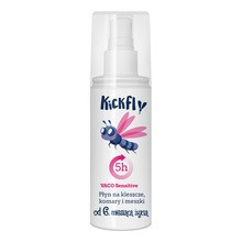 KickFly Sensitive, płyn na komary, kleszcze, meszki, 80 ml