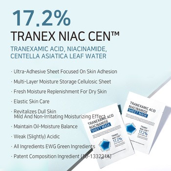 APLB Tranexamic Acid Niacinamide Sheet Mask, rozjaśniająca maska w płachcie z kwasem traneksamowym i niacynamidem, 25 ml